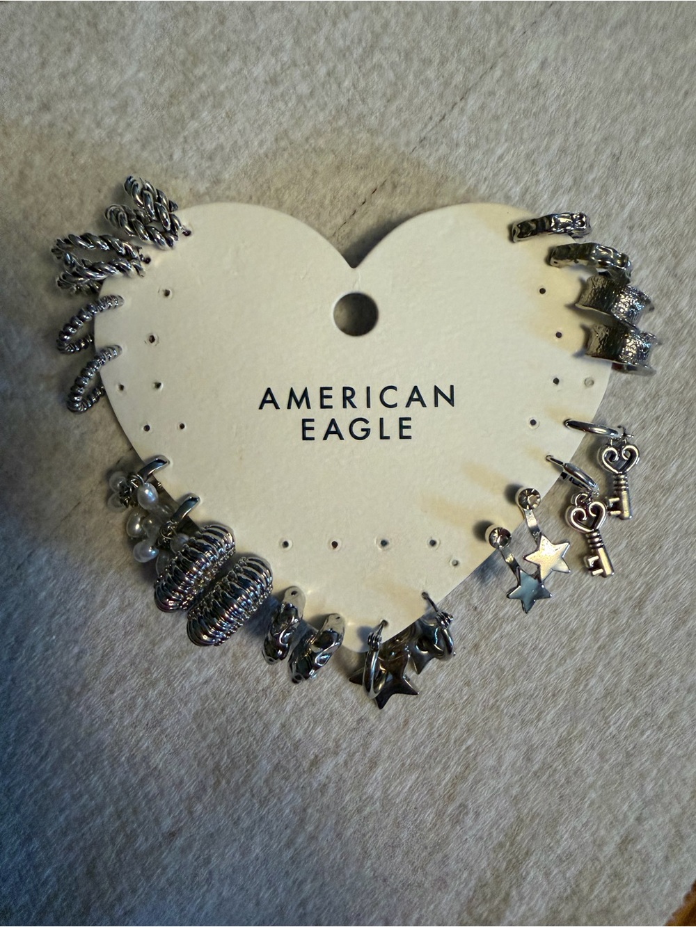 American Eagle Outfitters Silver Earrings 10 pairs
